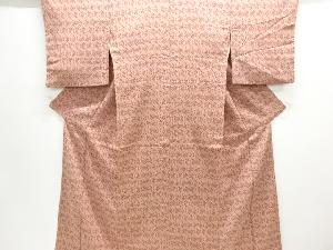 大正ロマン　花立涌模様織り出しお召着物